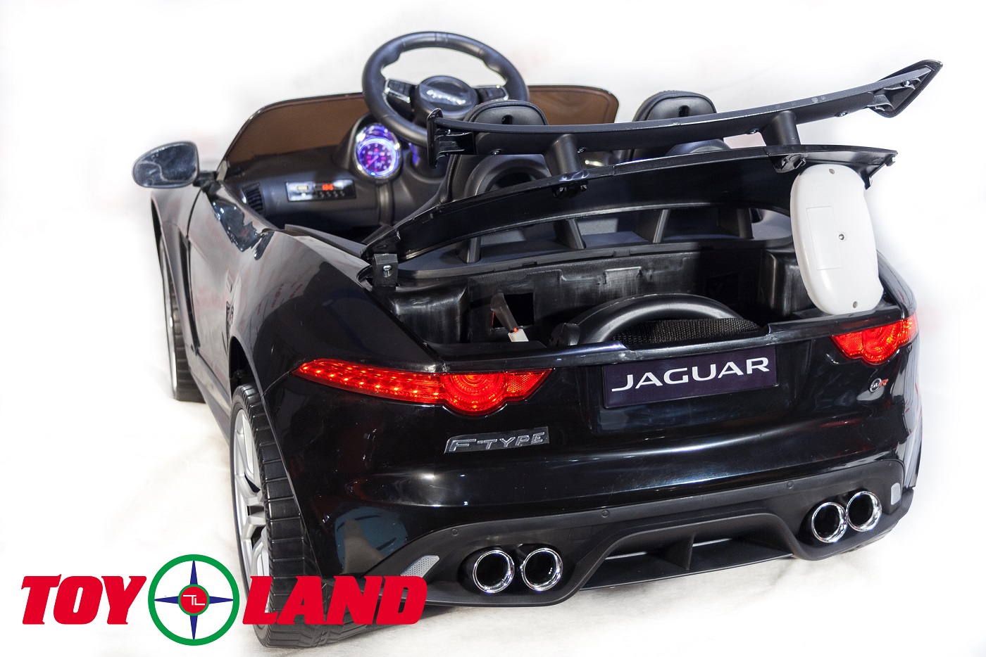 Электромобиль Jaguar F-tyre черного цвета  